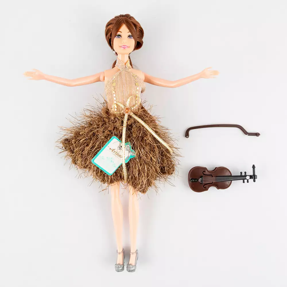 Muneca Fashion Maypa Violin  28X6Cm Rosado