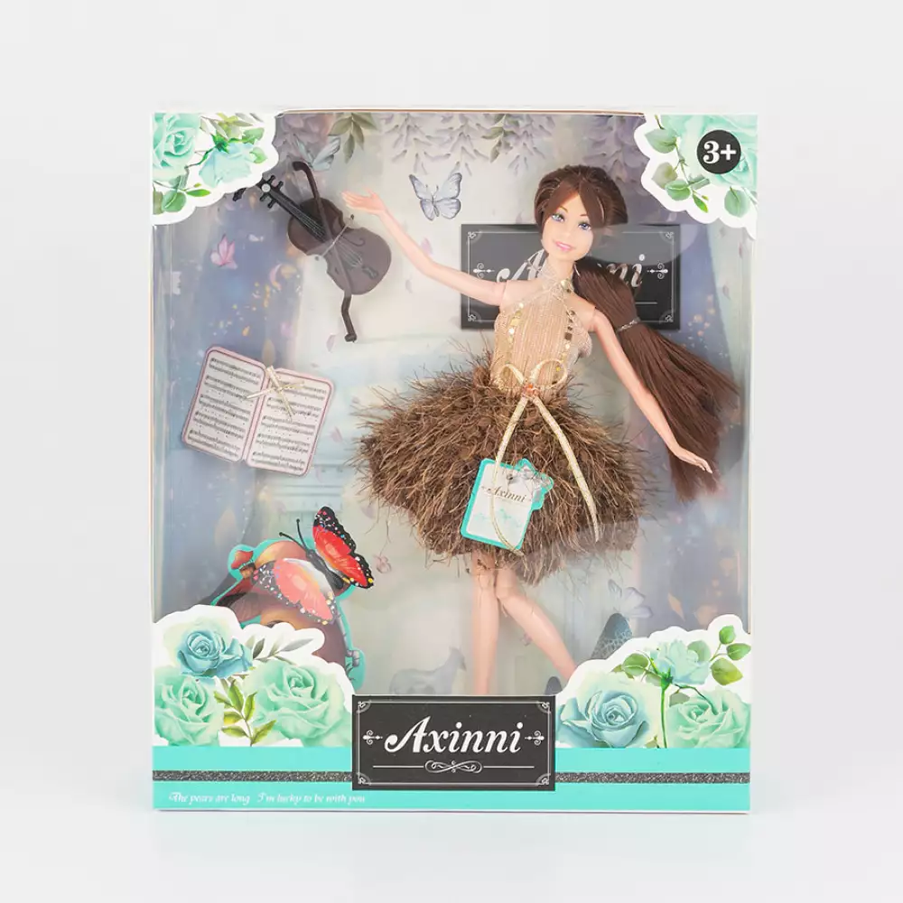 Muneca Fashion Maypa Violin  28X6Cm Rosado