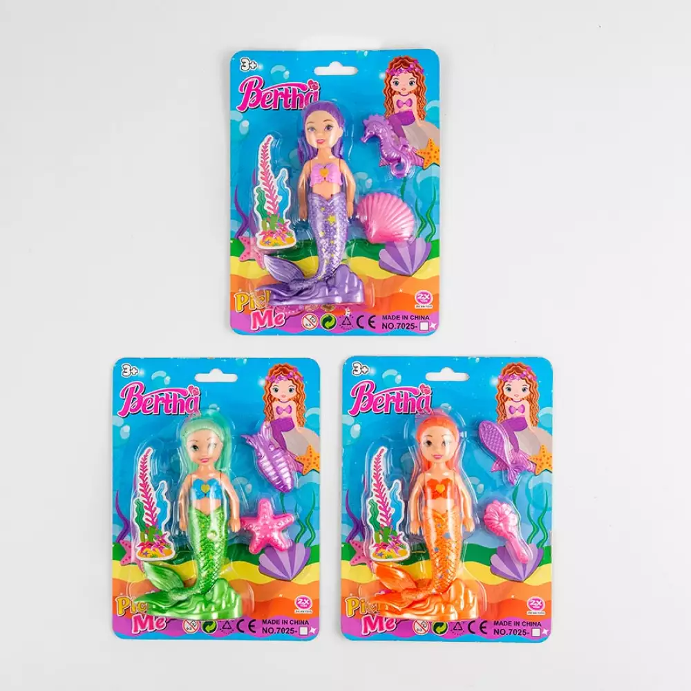 Muneca Fashion Mini Maypa Sirena 15X4Cm Rosado