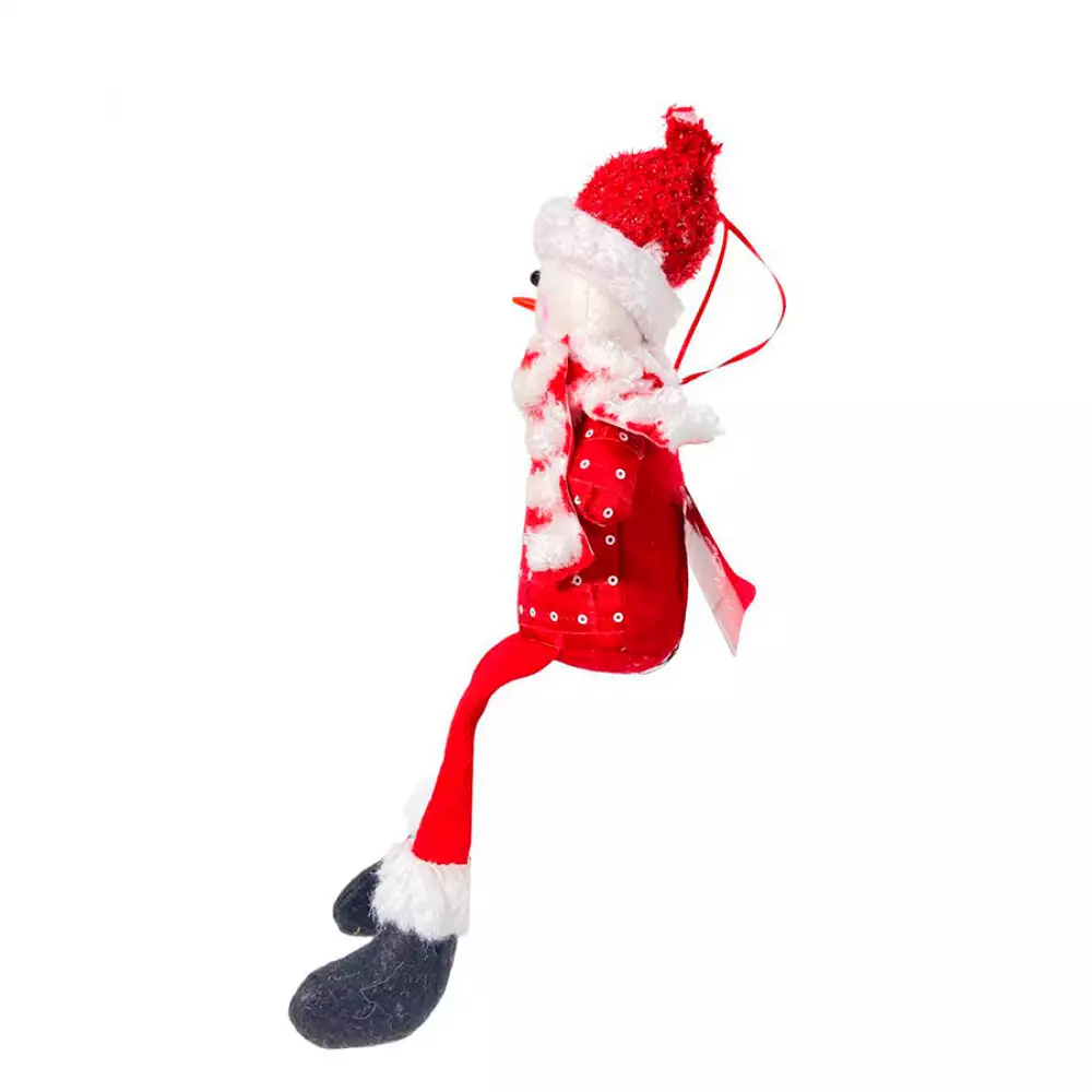 Muñeco H-Nieve Sentado Pata Blanda Rojo-Blanco