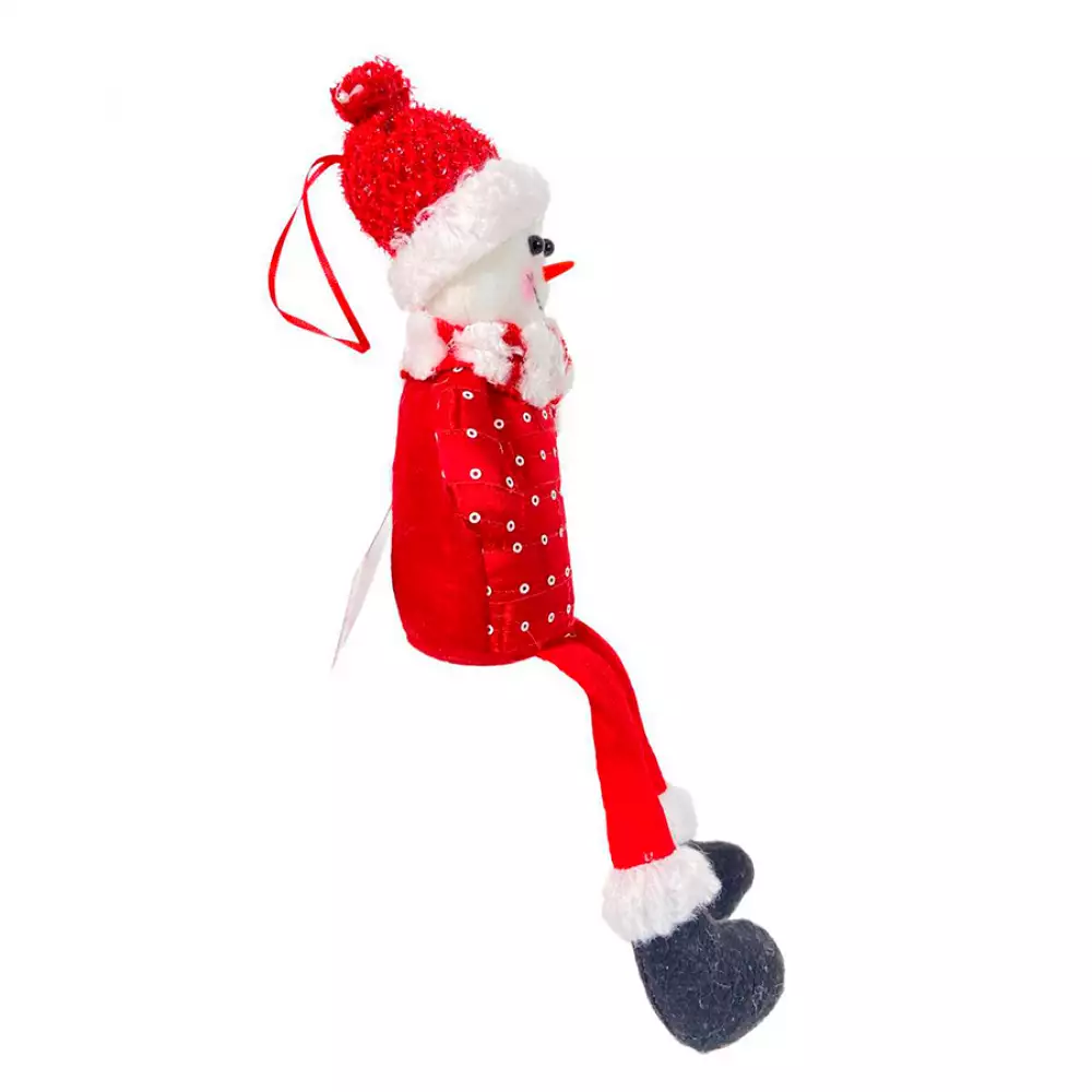 Muñeco H-Nieve Sentado Pata Blanda Rojo-Blanco
