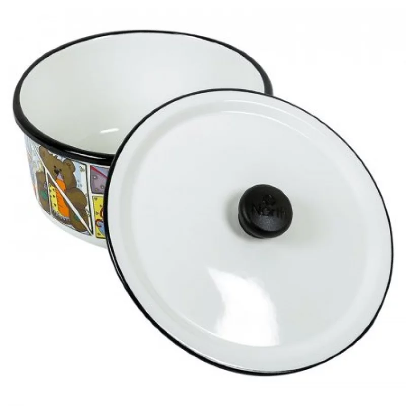 Olla North 20 Cm Blanco Acero Esmaltado 1901