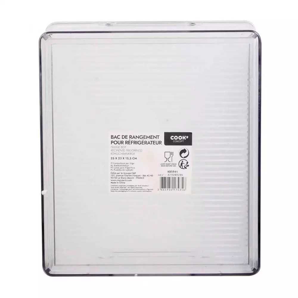 Organizador Cook Concept Para Nevera 25X23X15.5Cm Plastico Kb5941