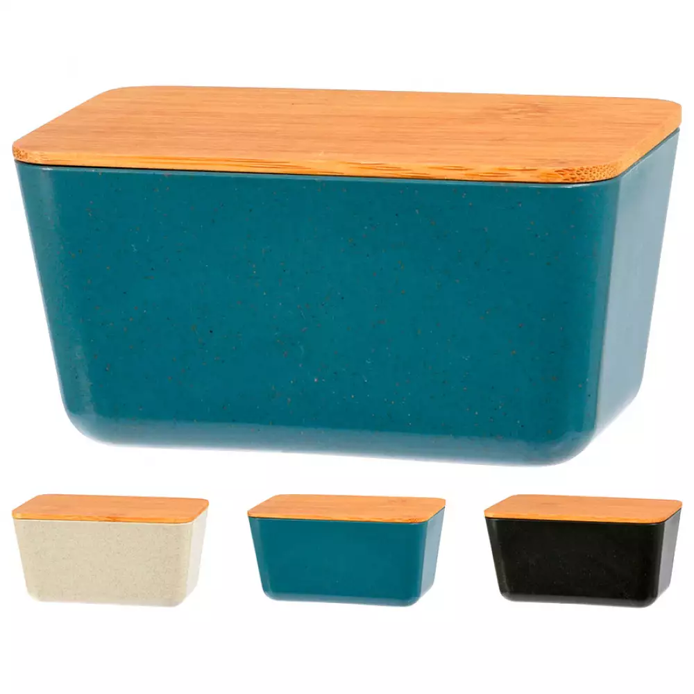 Organizador Excellent Houseware 13X8X6.8 Cm Tapa Bambu Surtido 101