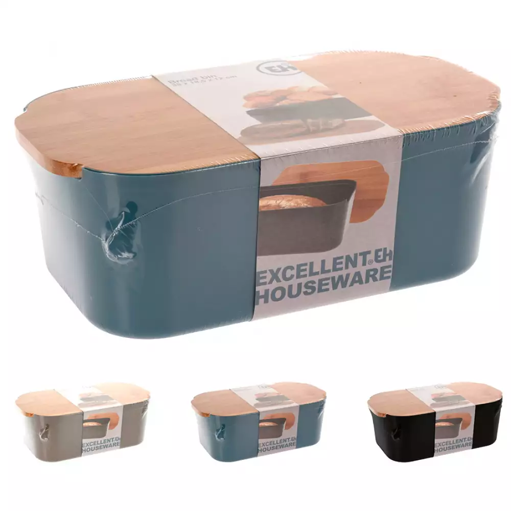 Organizador Excellent Houseware 33X18.5X12 Cm Tapa Bambu Surtido 1