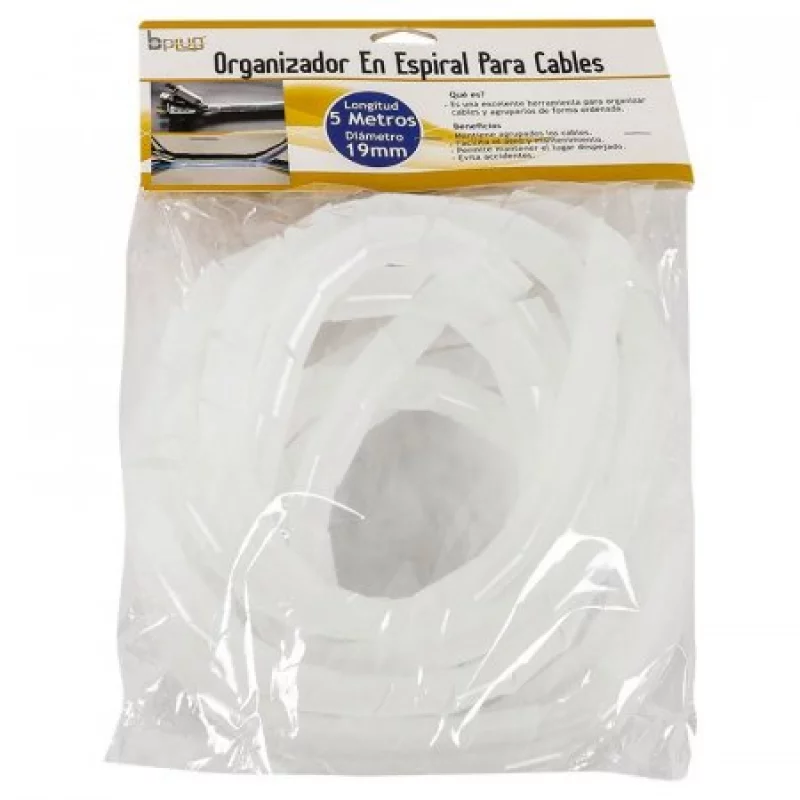 Organizador Para Cables Bplug Bp-50125 Transparente 19Mm 5Mt