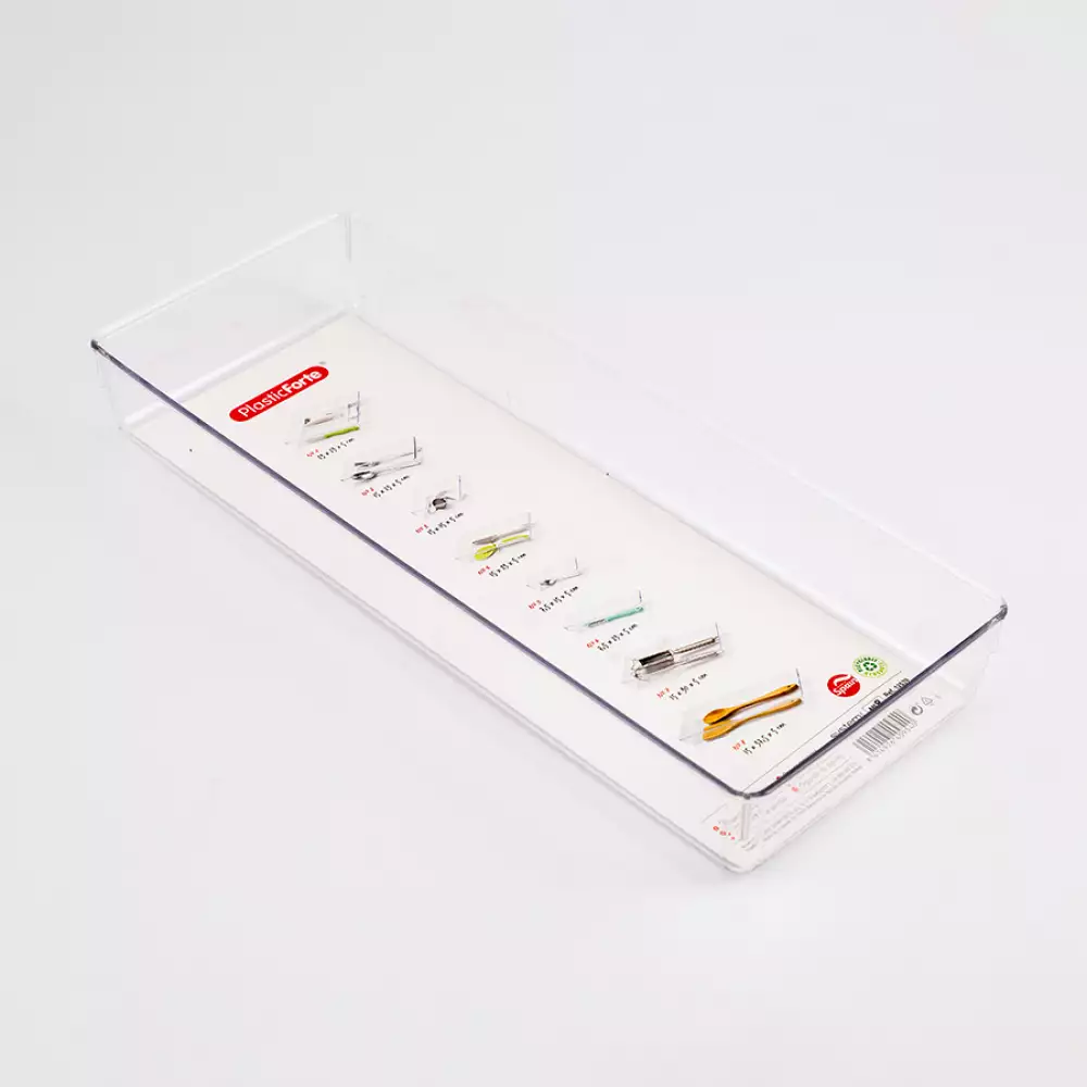 Organizador Plasticforte 15X5X37Cm Translucido Plastico 12539