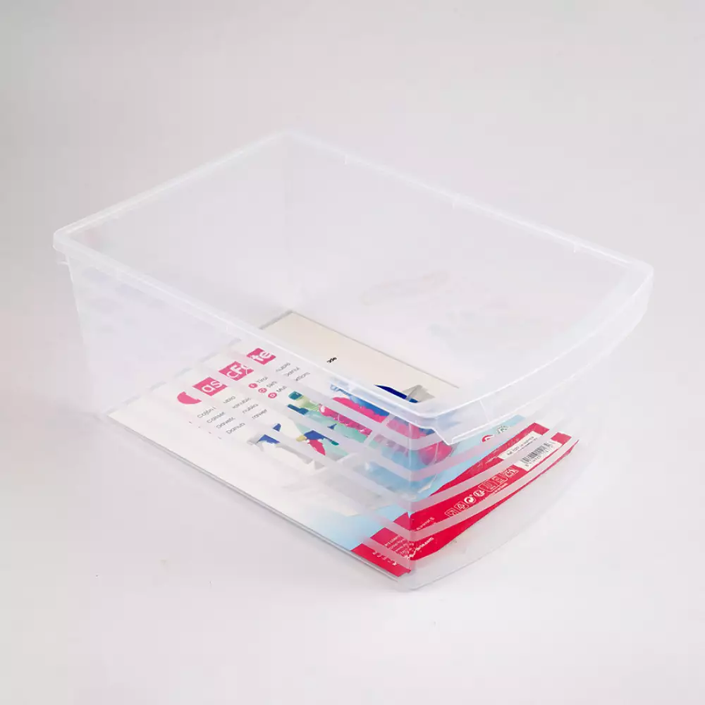 Organizador Plasticforte 38X16X25Cm Translucido Plastico 11217