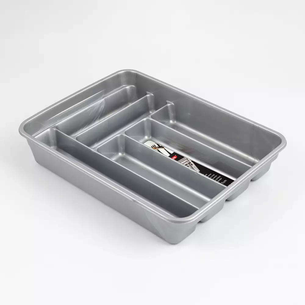 Organizador Plasticforte 40X7X30Cm Gris Plata Plastico 1159712