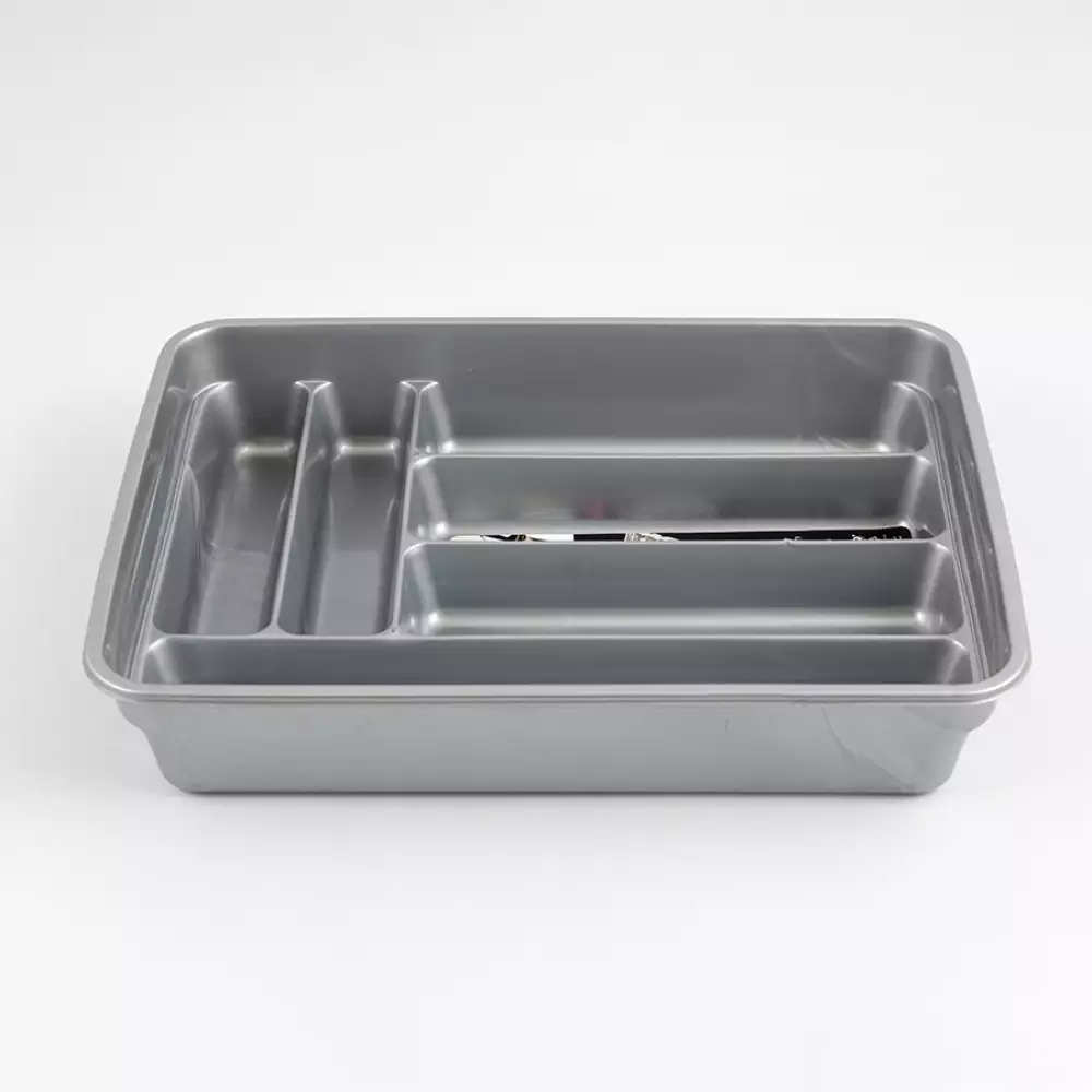 Organizador Plasticforte 40X7X30Cm Gris Plata Plastico 1159712