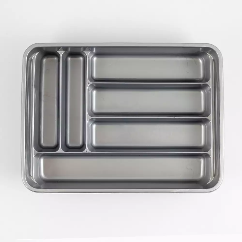 Organizador Plasticforte 40X7X30Cm Gris Plata Plastico 1159712