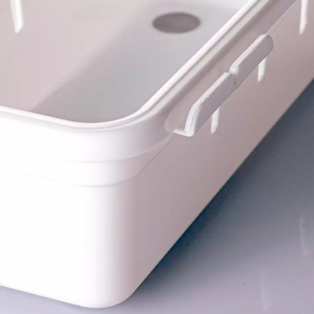 Organizador Plasutil Cubiertos 4 Divisiones Plastico Blanco