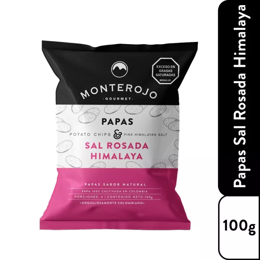 Papas Sal Rosada Monterojo 104506   1 Ud  100 Gr