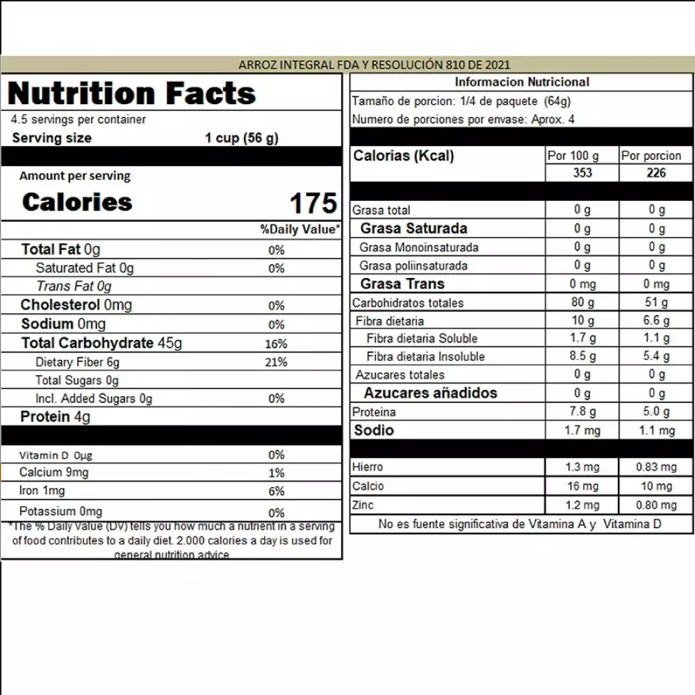 Pasta Arroz Integral El Dorado Spaguetti 250 Gr 68000