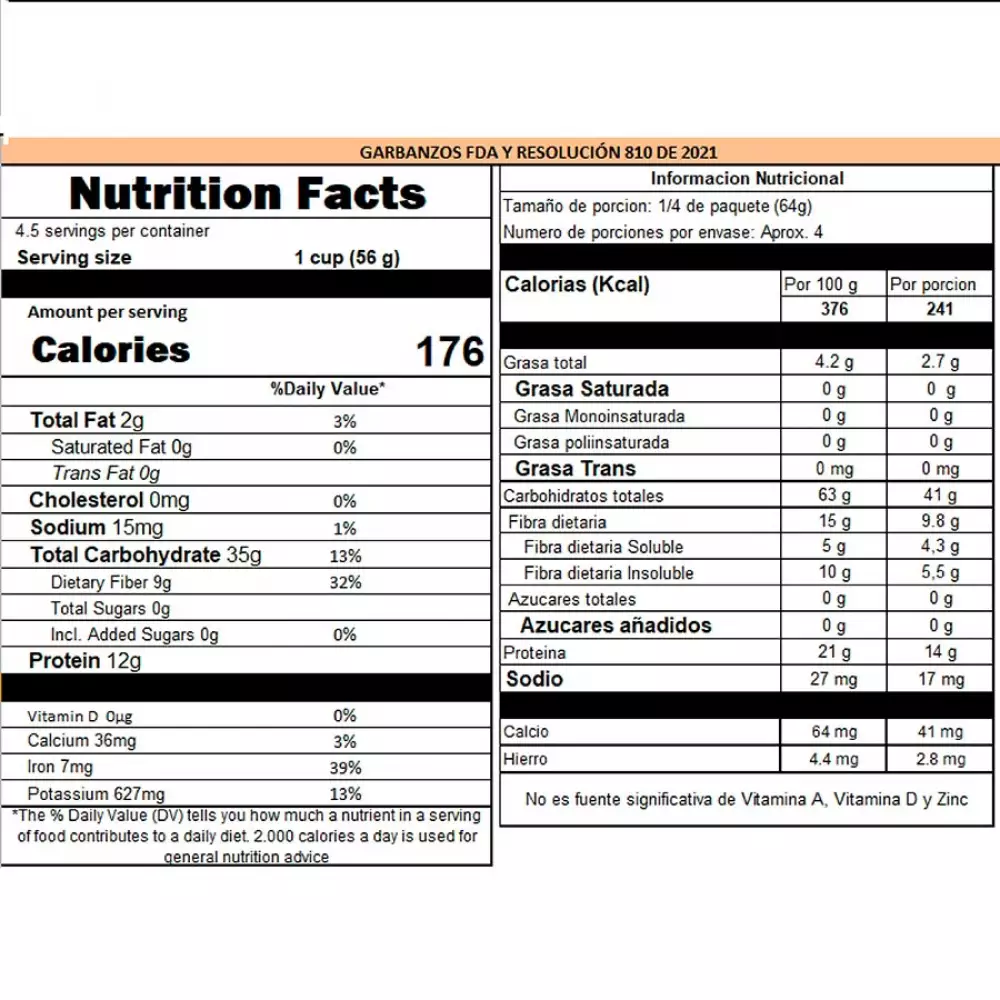 Pasta Garbanzo El Dorado Risoni 250 Gr 68017