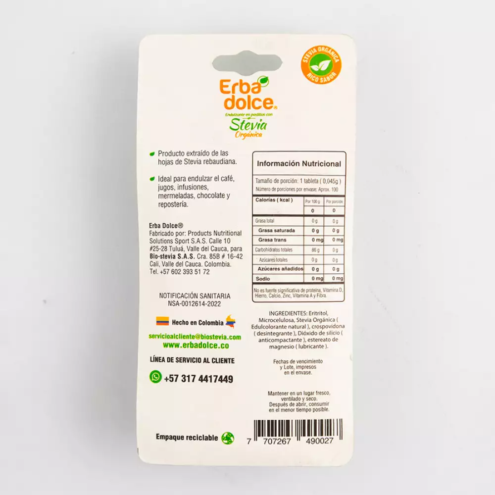 Pastillero Bioestevia 4 Gr 104535