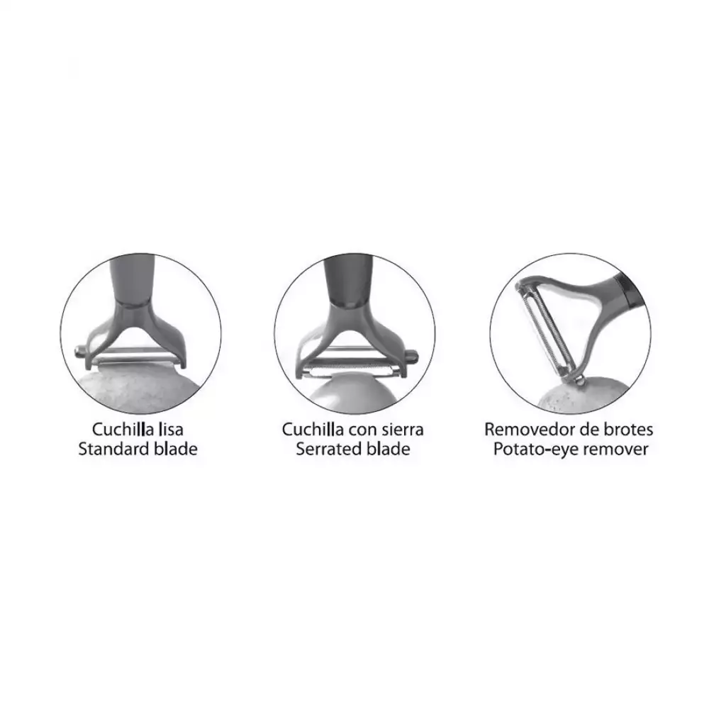 Pelador Verduras Hortalizas Press 10203 Gris