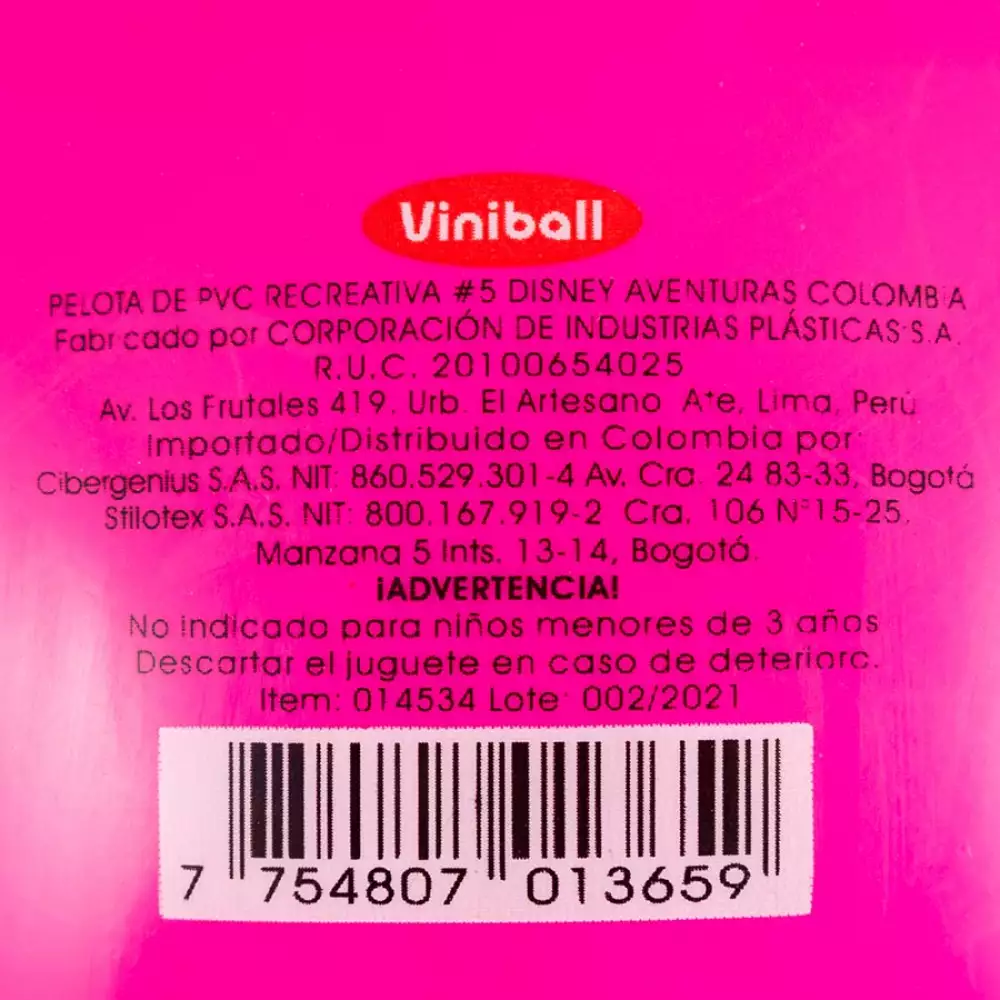 Pelota Plástica Disney Diseños Surtidos