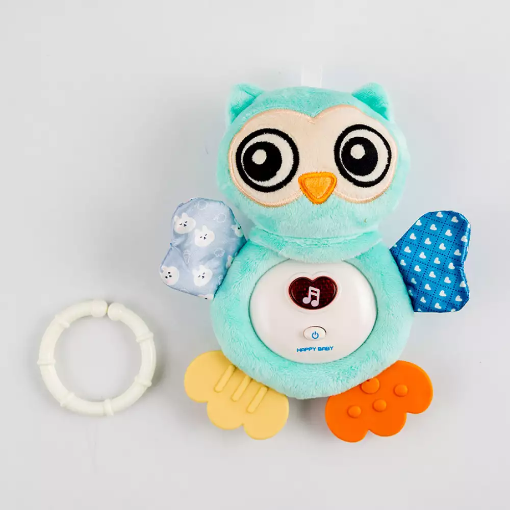 Peluche Maypa Bebe Luz Musica 15X6Cm Azul Plastico