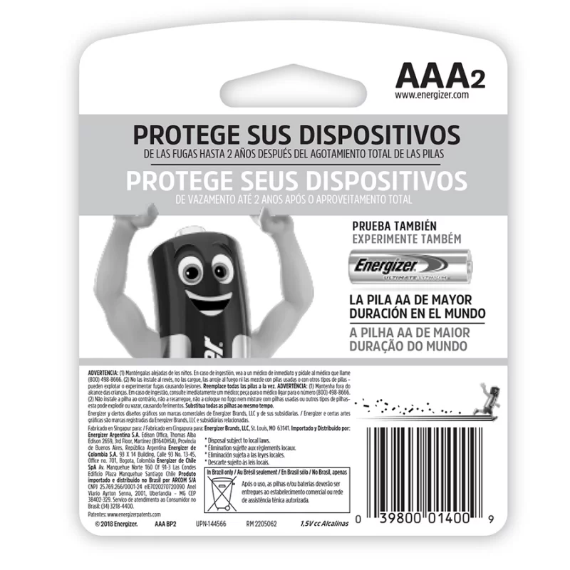 Pila Energizer Aaax2 Alcalina Max 4009