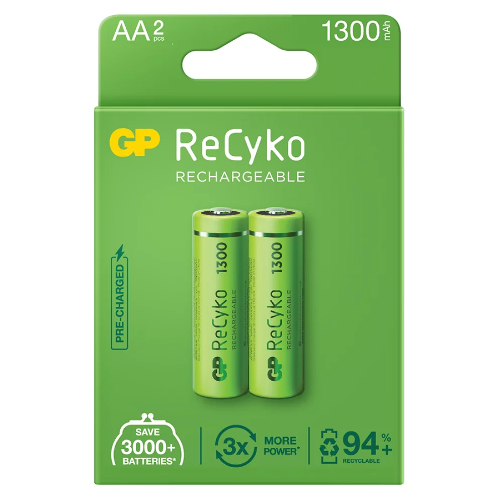 Pila Gp Recargable Aa 1300 Mah X 2 Unidades 130Aahc C2