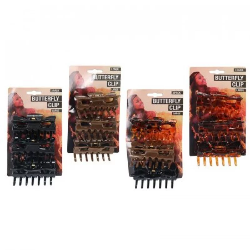 Pinzas Para El Cabello Ah0079 X3Pz Estilo Mariposa