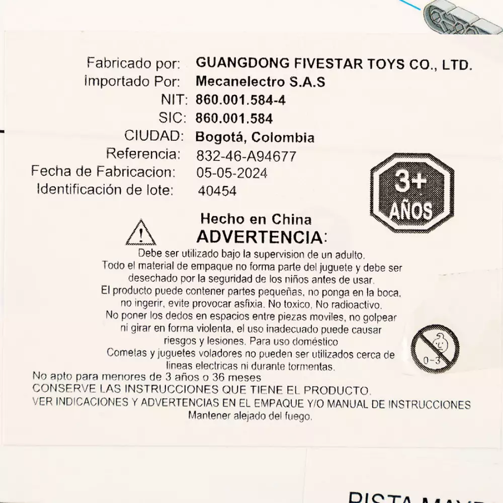 Pista Maypa Magnetica 47X7Cm Plastico