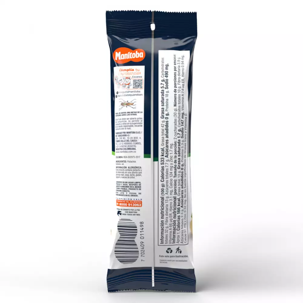 Pistachos Manitoba 1617 X 35Gr