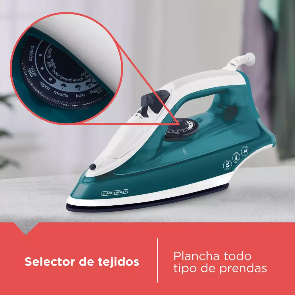Plancha de Ropa Black + Decker Vapor Trueglide Azul IRBD300