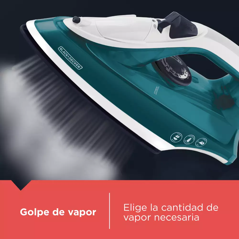 Plancha de Ropa Black + Decker Vapor Trueglide Azul IRBD300