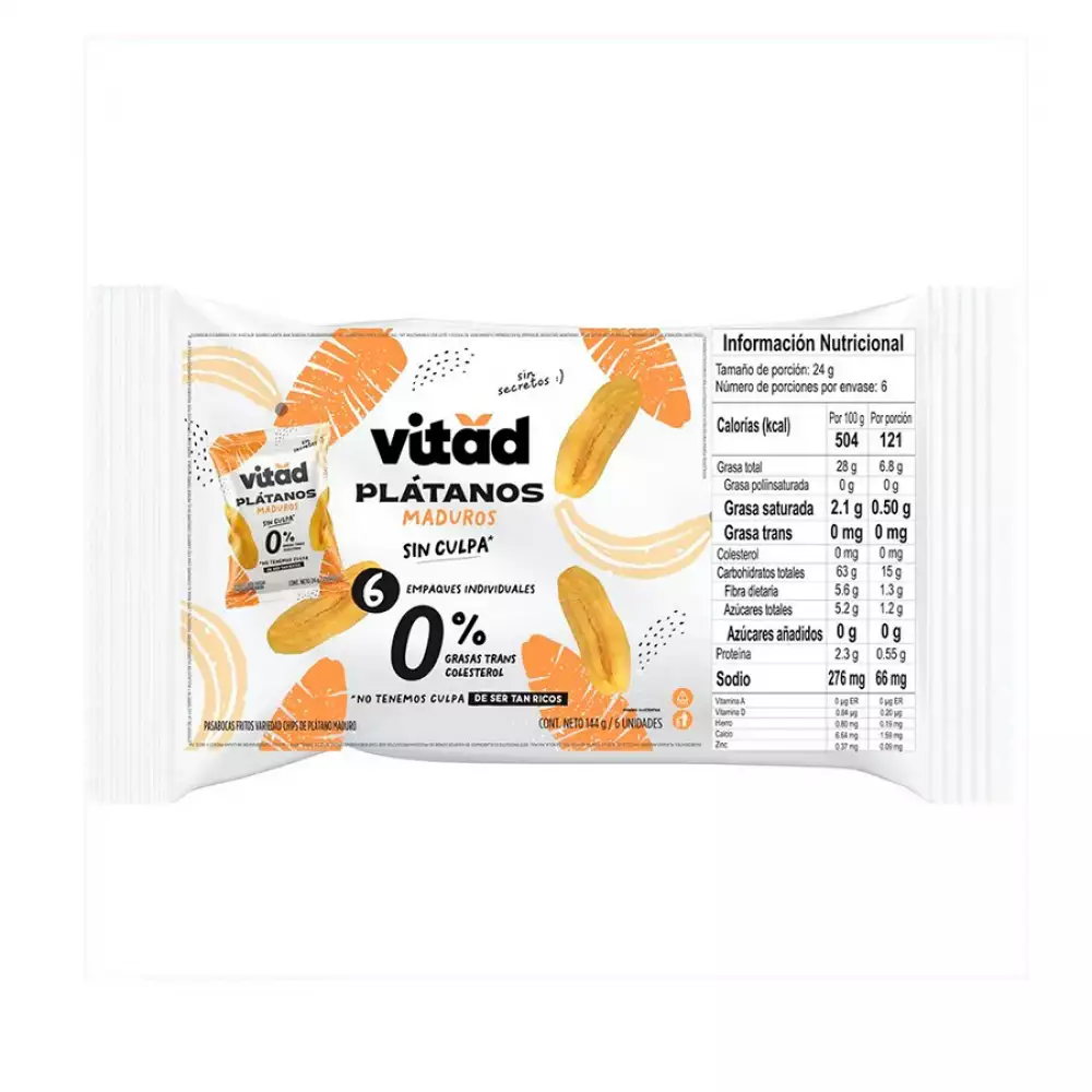 Platanitos Vitad 104227   6 Unds  144 Gr  Maduro