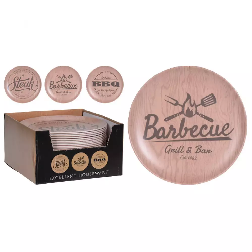 Plato Excellent Houseware Bbq 20Cm En Melamina 177600240