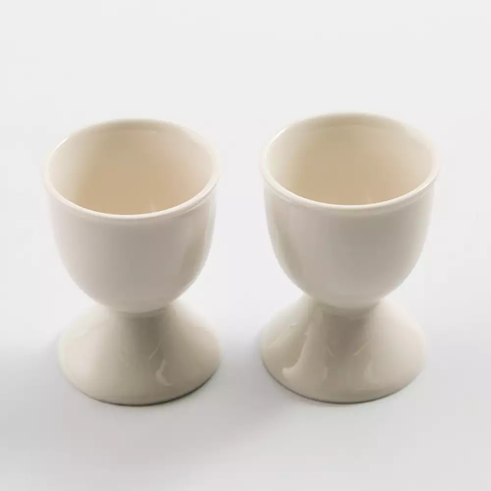 Porta Huevo Expressions 15X13Cm Blanco 2 Ud Porcelana