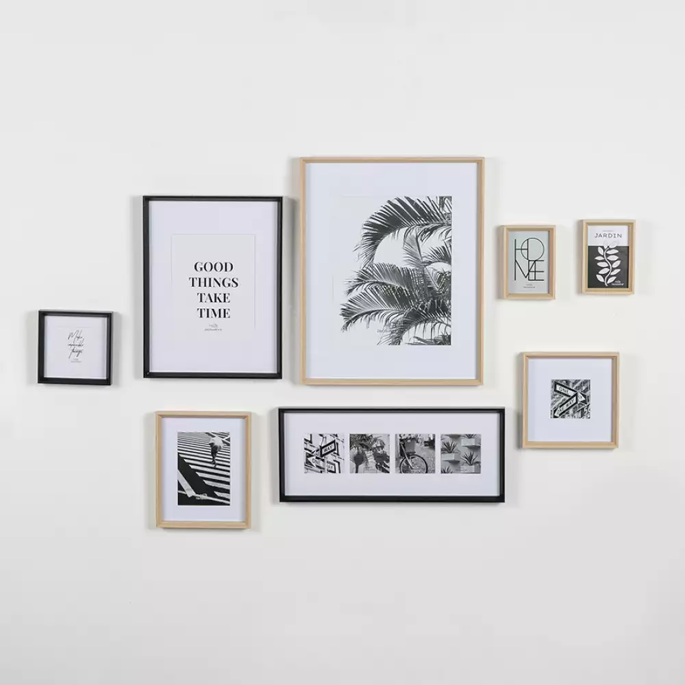 Portaretrato expressions set x8 52x45cm blanco 80% mdf 15% vidr