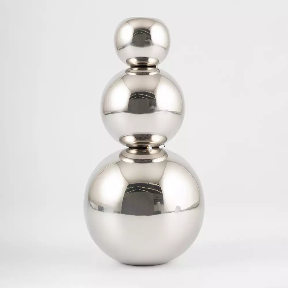 Portavelas concepts eclectic 10x21cm plateado aluminio 428-140164