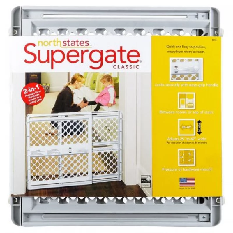 Puerta De Seguridad North States Infantil Gris