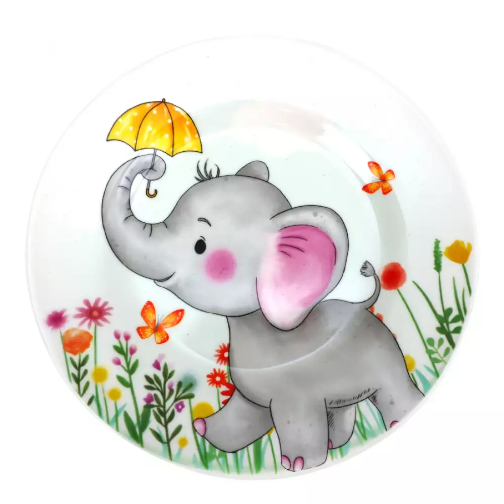 Puesto De Desayuno Expressions Elefante 4 Pz Ceramica Gd9660B-2