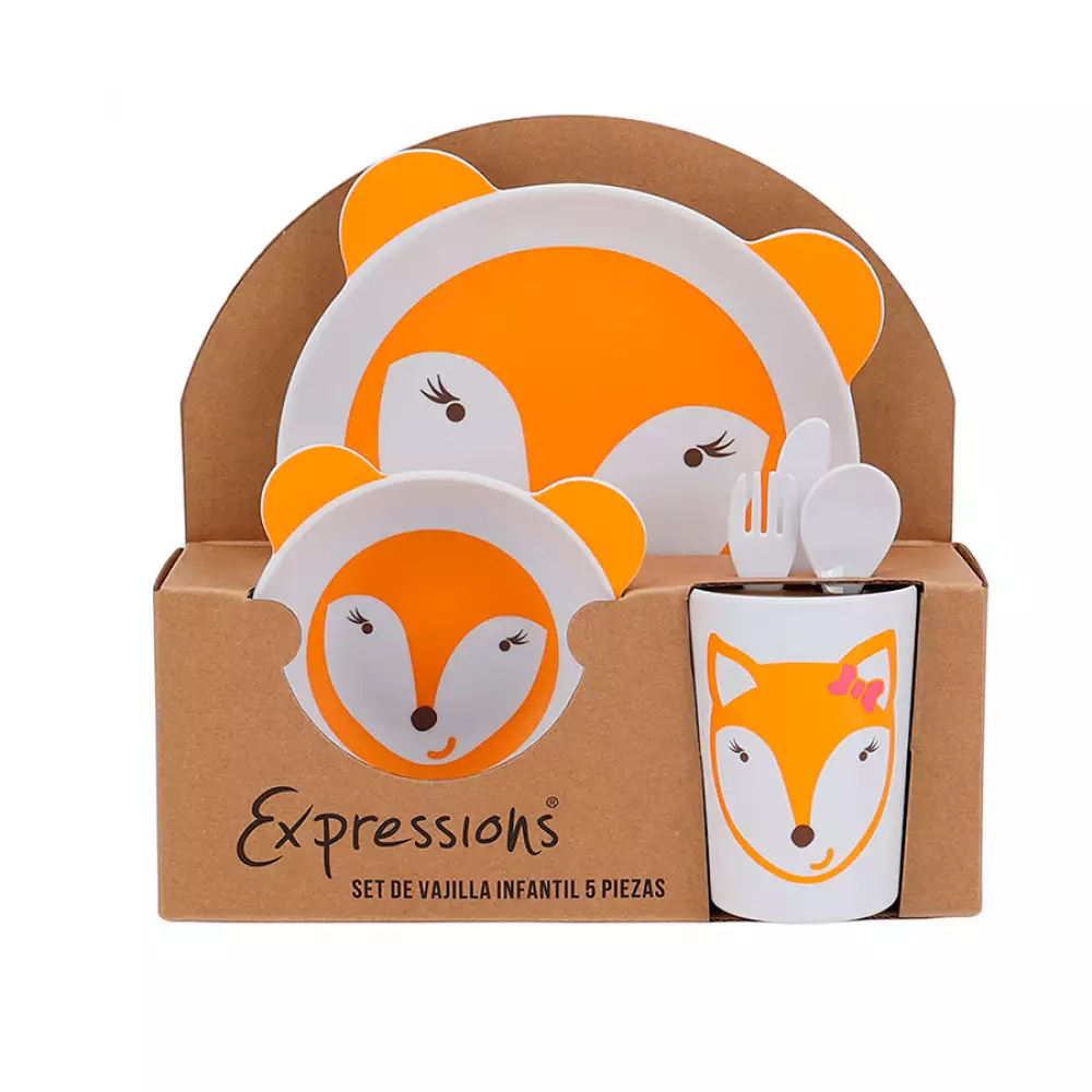 Puesto Desayuno Expressions Naranja 6 Ud Melamina Sa1949+Sa1986+