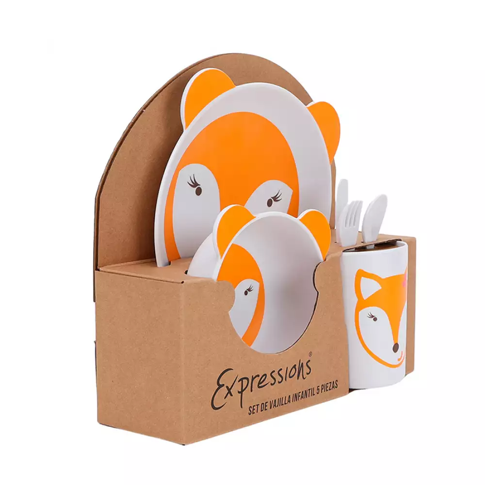 Puesto Desayuno Expressions Naranja 6 Ud Melamina Sa1949+Sa1986+