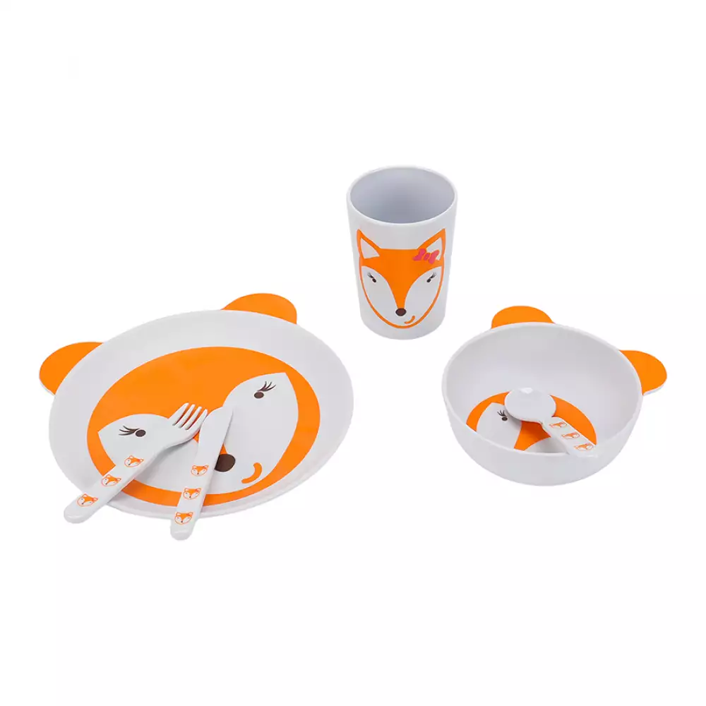 Puesto Desayuno Expressions Naranja 6 Ud Melamina Sa1949+Sa1986+