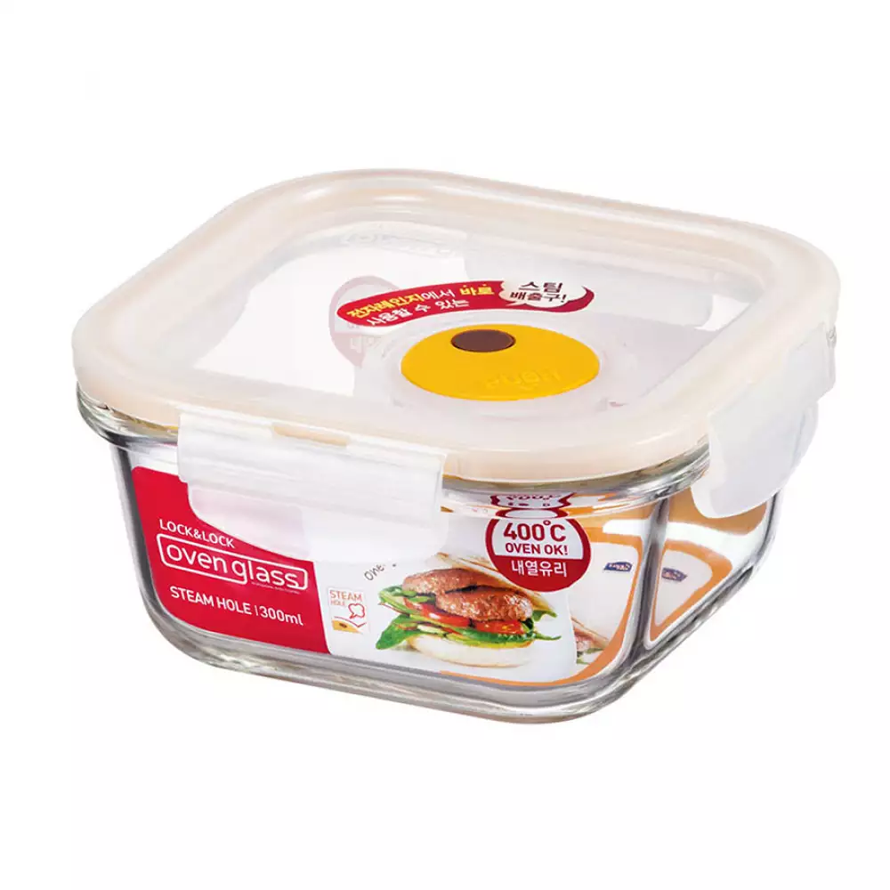 Recipiente Locklock 300 Ml Refractario Cuadrado Vidrio 4-1033002