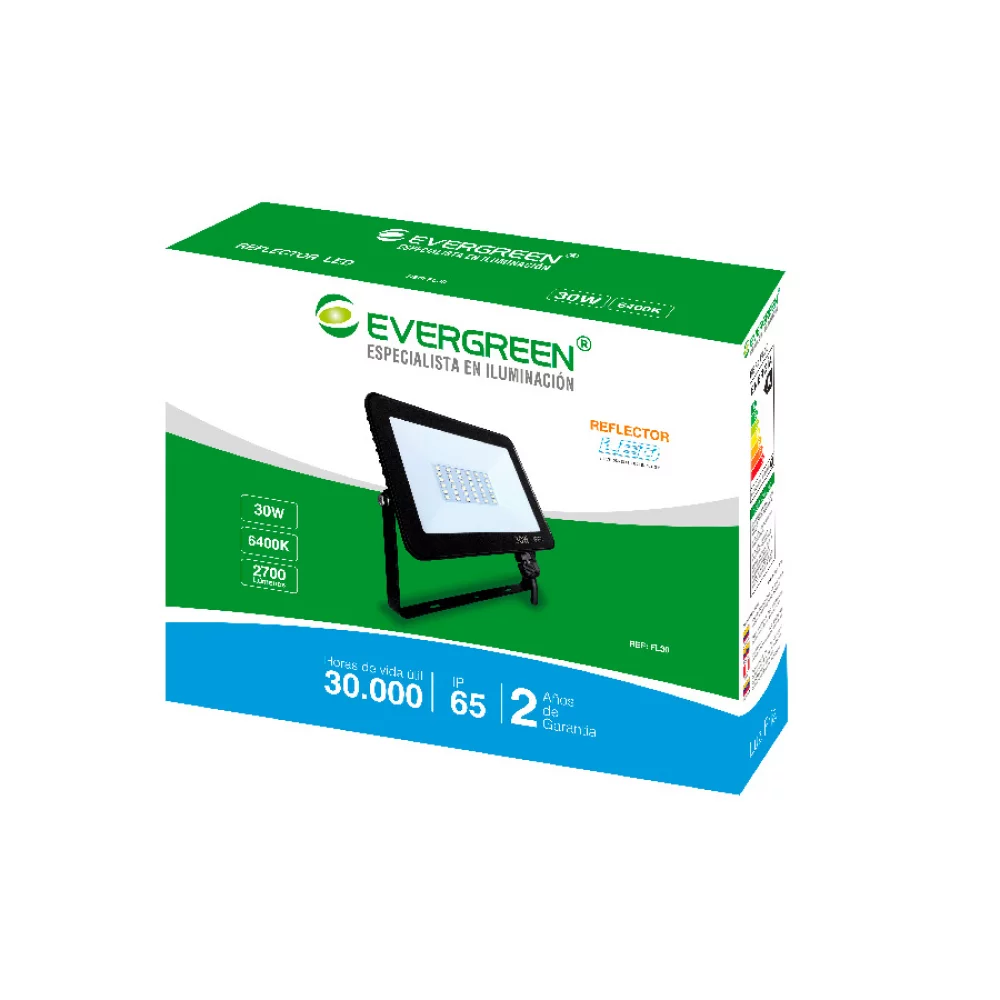 Reflector Led 30W Luz Fría 2400Lm