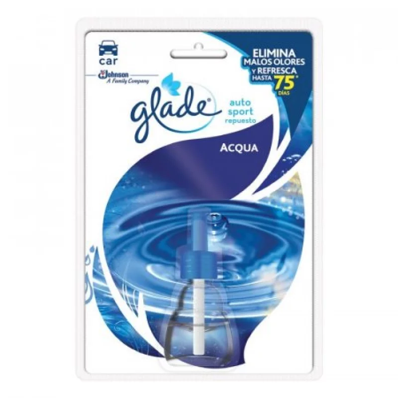 Repuesto Ambientador Glade 152032 Auto Sport Acqua 7Ml