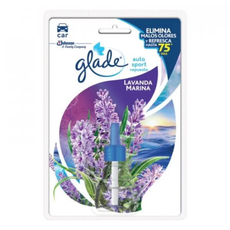 Repuesto Ambientador Glade 664890 Auto Sport Lavanda Marina 7Ml