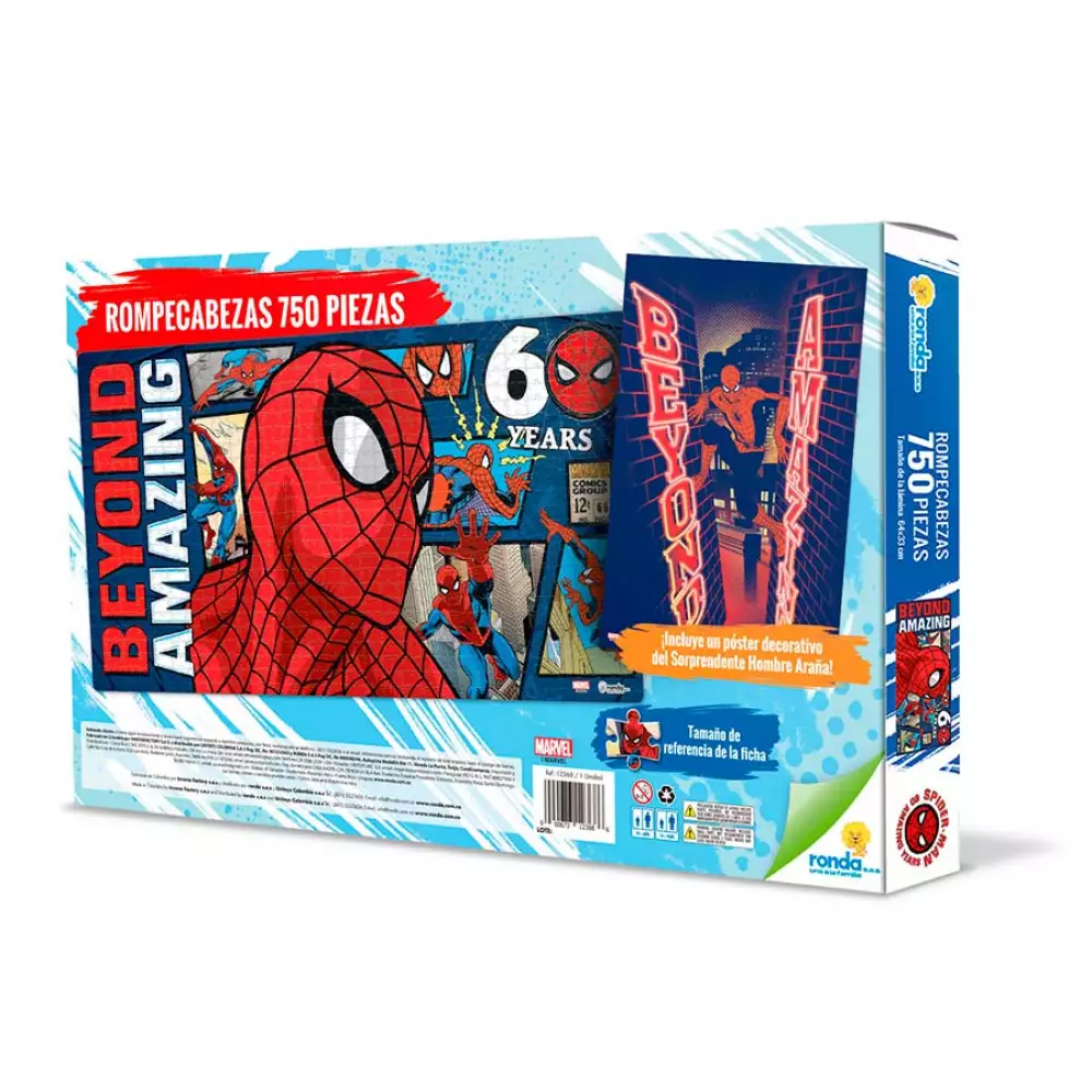 ROMPECABEZAS X 750 PZAS SPIDERMAN 60 ANOS 12368