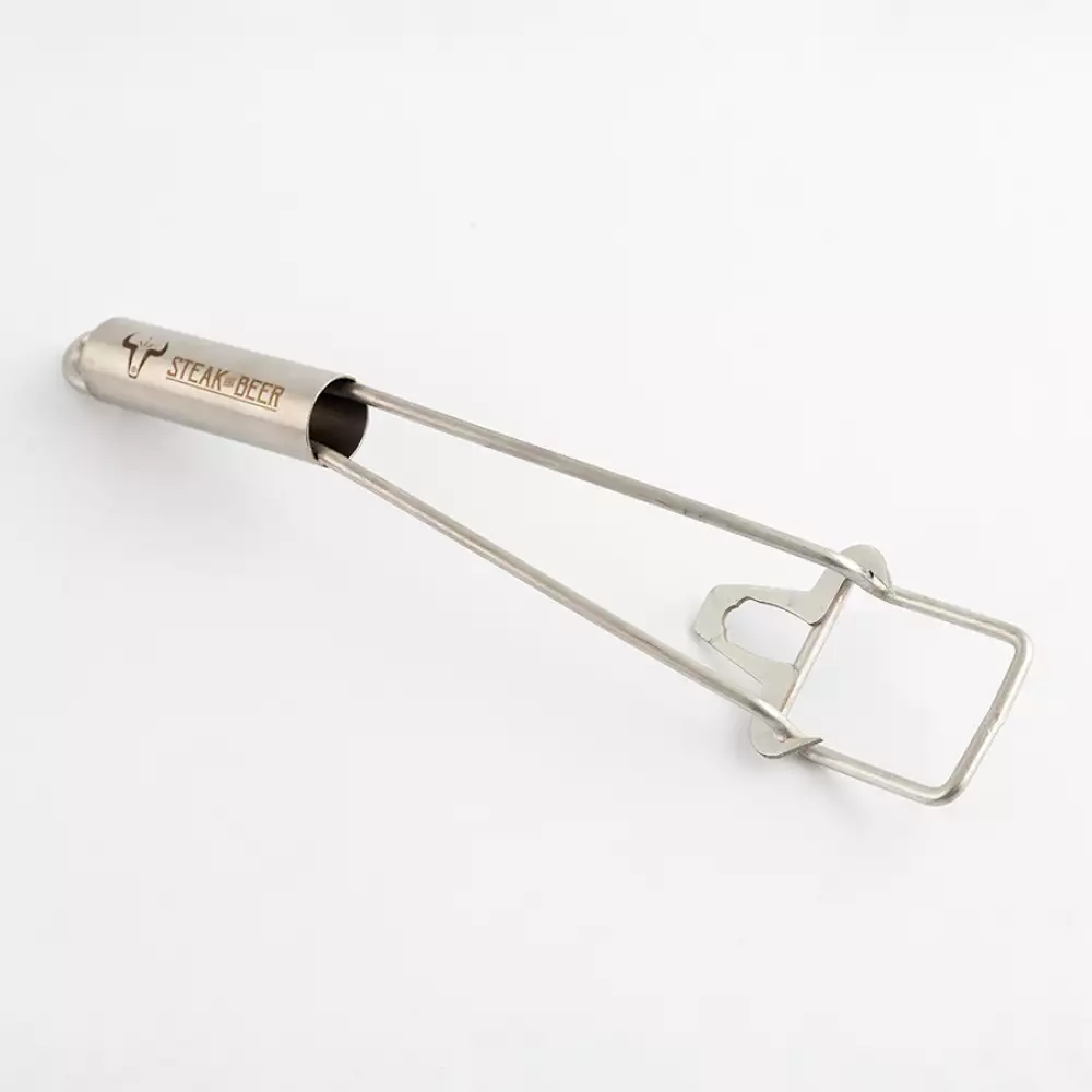 Saca Parrilla Steak And Beer Asador 100% Acero Inoxidable Ac-019