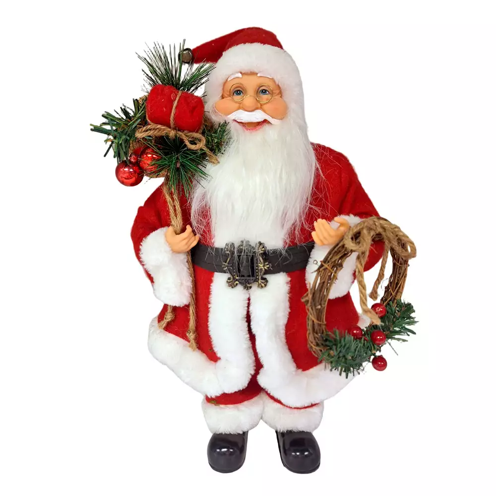 Santa De Pie Expressions 26X40Cm Rojo Poliester Gs02A02165