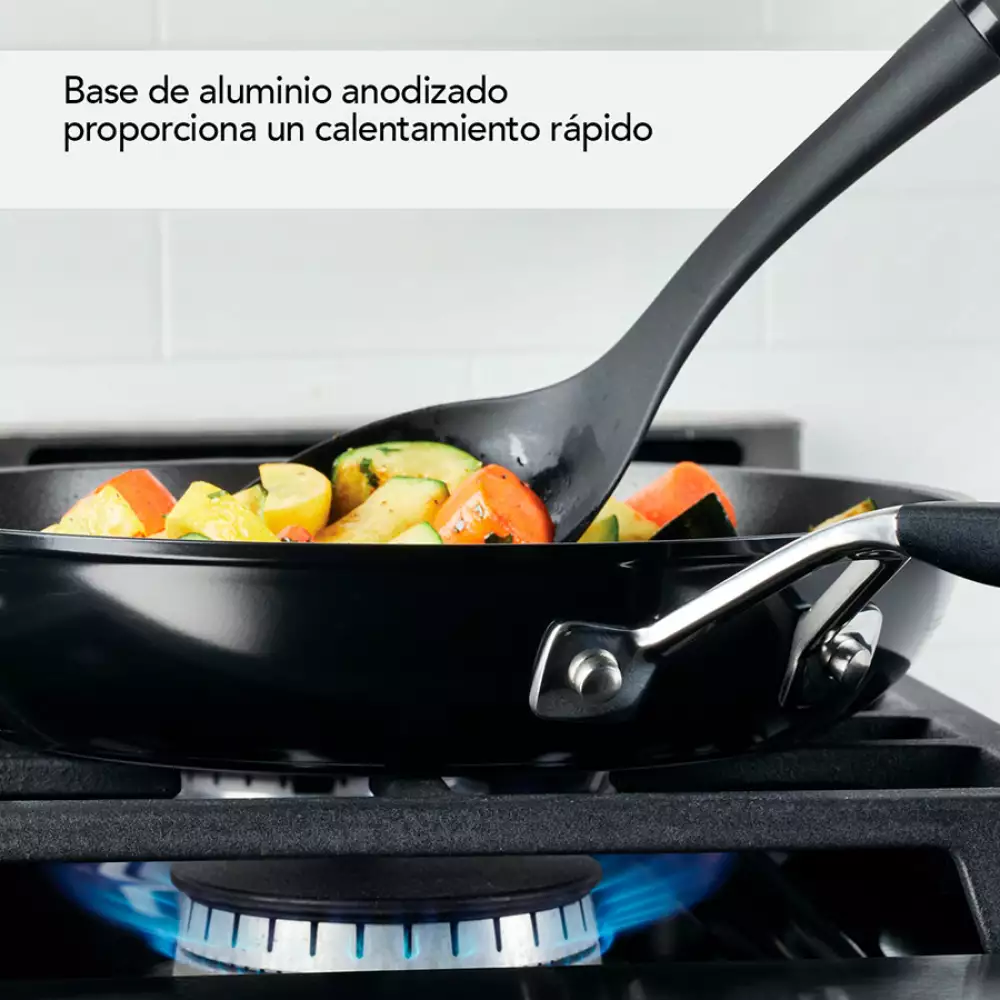 Sarten Kitchenaid 25 Cm Negro Aluminio Anodizado 84801
