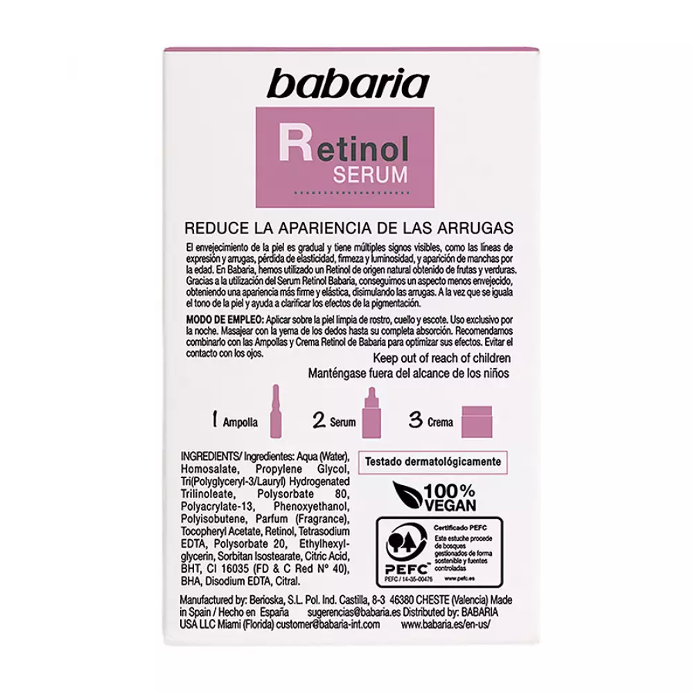 Serum Babaria 31743 Retinol  30 Ml  Magenta  1 Ud