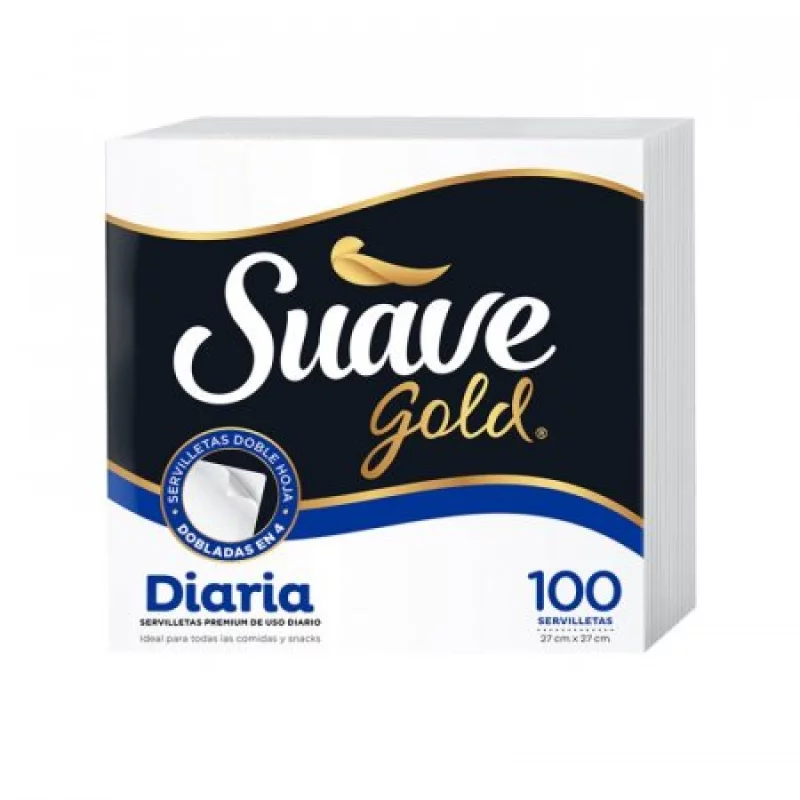Servilleta Suave Gold 60211C04 Diaria 25X25 Cm 100 Un